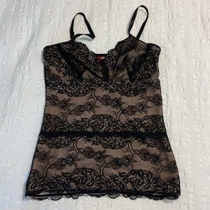 Skinny girl camisole and matching panties, size medium, black lace never worn.